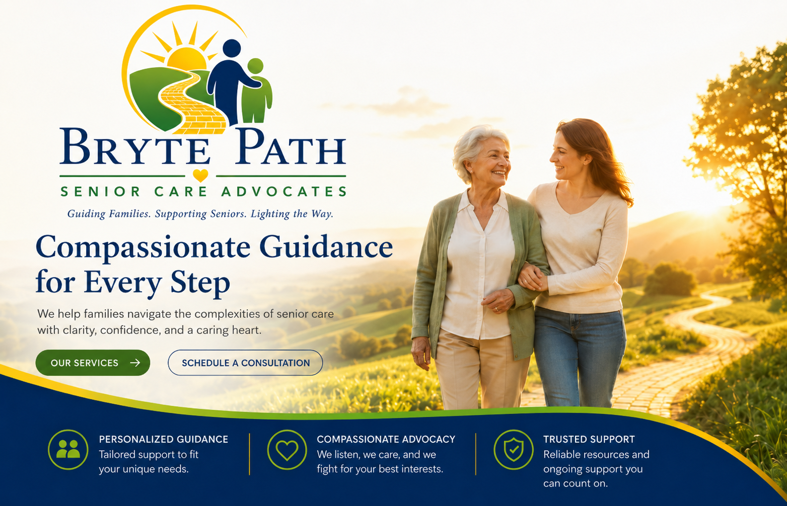 Bryte Path Senior Care Advocates — Guiding Families. Supporting Seniors. Lighting the Way.